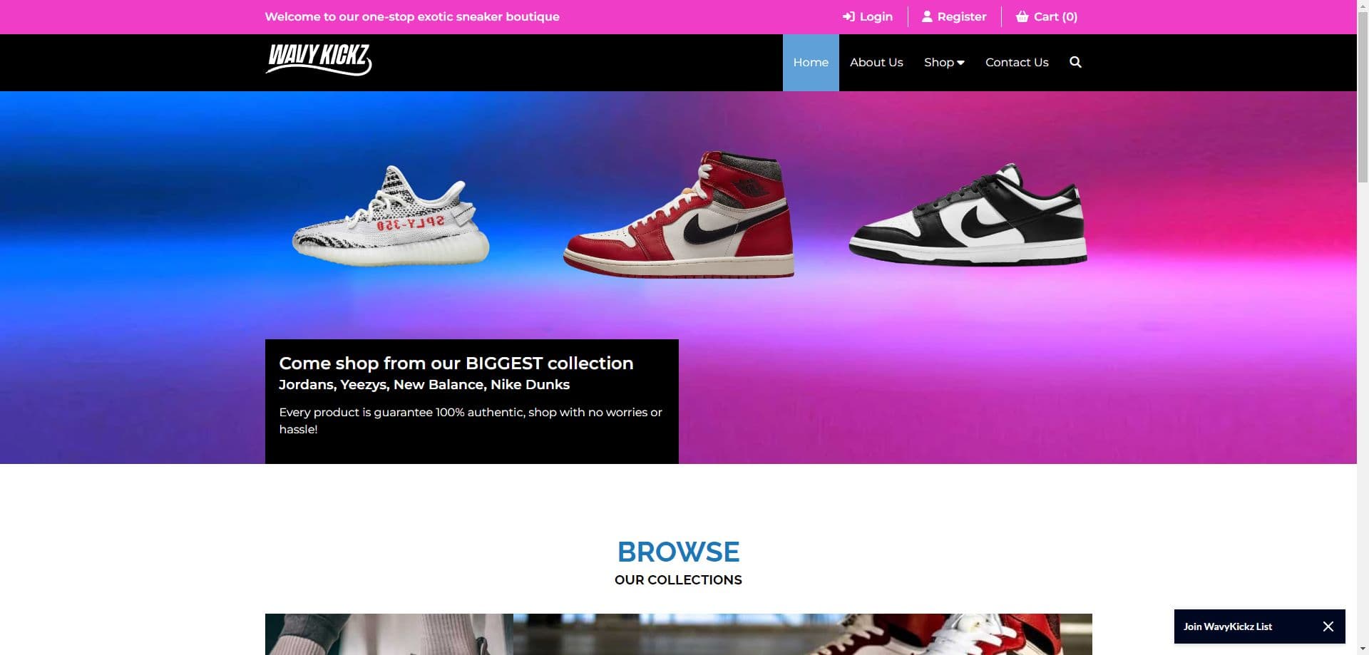 Wavy Kickz Website